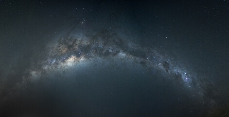 milky way arch panorama isolated