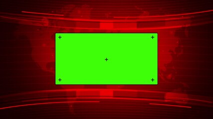 Poster - New Green Screen Breaking News Studio Concept 4K Backdrop Animation for news presentation