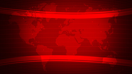 Poster - Modern Breaking News Concept Background in Red with Lines. Media broadcasting style backdrop design