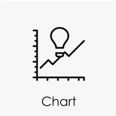 Poster - Chart vector icon. Editable stroke. Symbol in Line Art Style for Design, Presentation, Website or Apps Elements, Logo. Pixel vector graphics - Vector