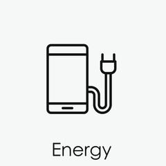 Poster - Energy vector icon. Editable stroke. Symbol in Line Art Style for Design, Presentation, Website or Apps Elements, Logo. Pixel vector graphics - Vector