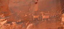  The Ancient   Processional Panel Of Native American  Petroglyphs Near Bluff, Utah       