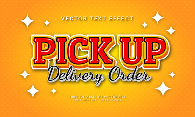 Wall Mural - Pick up editable text effect with promotion sale banner theme