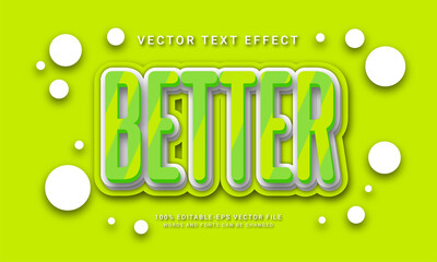 Wall Mural - Better editable text effect with green color theme