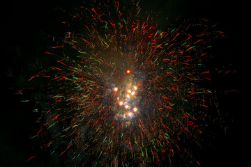 Wall Mural - Fireworks in celebration of the fourth of July 2021
