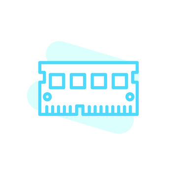 Illustration Vector graphic of memory PC icon template