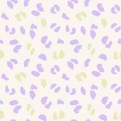 Canvas Print - Pastel Animal Leopard Seamless Pattern Background