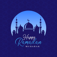 Wall Mural - Happy Ramadan mubarak greetings card background design. Islamic background design