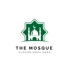 Wall Mural - Mosque icon silhouette logo vector illustration design template