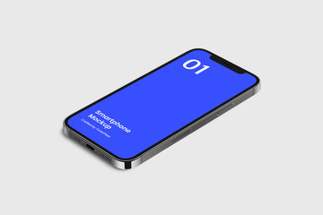 Wall Mural - smartphone mockup | fully editable file, replaceable screen, separated shadow and background