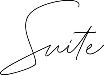 Aufkleber - Suite Cursive Thin Calligraphy Text Phrase