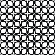 Abstract Geometric Seamless Pattern. Black White. Modern Stylish Texture. Vector Background.