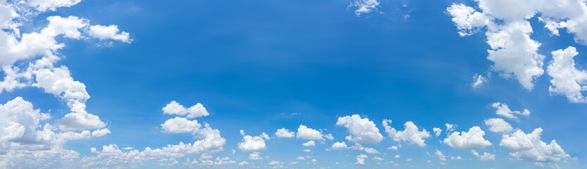 Beautiful panorama blue sky and clouds with daylight natural background.