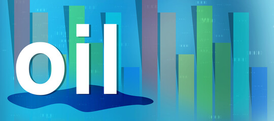 Poster - 2d rendering of oil text
