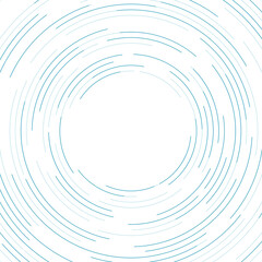 Wall Mural - Blue white minimal lines abstract futuristic circles tech background. Vector digital art design