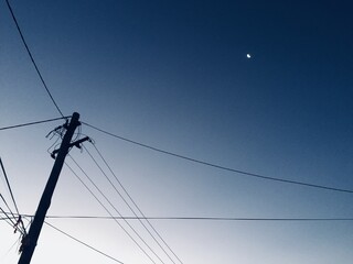 lines and blue sky