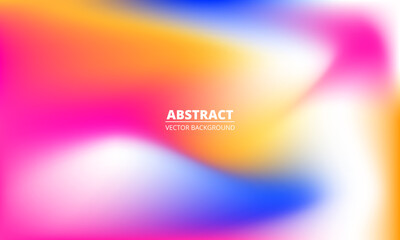 Poster - Abstract liquid colorful rainbow gradient background. Bright multicolored holographic creative minimalist banner. Blurred soft blend color gradation background. Vector illustration EPS10.