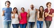 © Krakenimages.com - Group of young friends standing together over isolated background crazy and mad shouting and yelling with aggressive expression and arms raised. frustration concept.