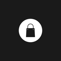 Shopping bag icon. Vector illustration for graphic design, Web, UI, app.