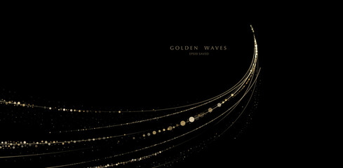Wall Mural - glitter background, luxury gold stardust light