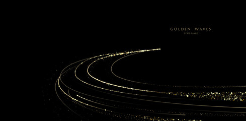 Wall Mural - glitter background, luxury gold stardust light