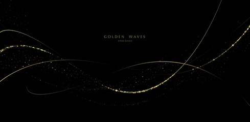 Wall Mural - glitter background, luxury gold stardust light