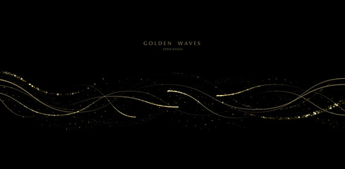 Wall Mural - glitter background, luxury gold stardust light
