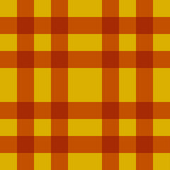 Poster - Orange and yellow tartan pattern. Seamless and vector.