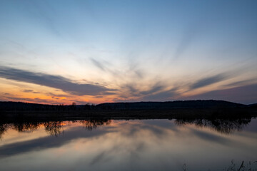 Wall Mural - sunrise over the lake