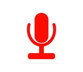 Poster - Microphone icon vector. Microphone red symbol for use on web and mobile apps, logo, print media.
