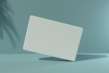 Poster - blank card with tropical plant shadow