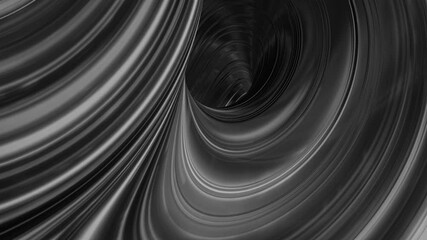 Poster - Twisting tunnel of stripes. Animation. 3d tunnel with twists and fast dive flow. Tunnel immerses user in technological world