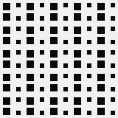 Poster - Black squares rows. Vector simple squares pattern.