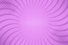 Purple Spiral Pop Art Background Design. Vector Illustration.