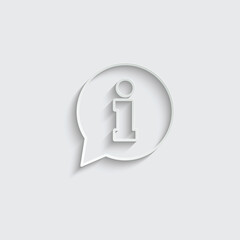 Poster - paper information - vector icon with chat symbol