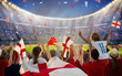 © famveldman - England football team supporter on stadium.