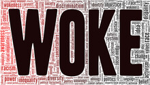 Woke Vector Illustration Word Cloud Isolated On A White Background.
