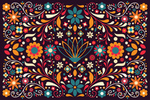 Flat Design Colorful Mexican  Background
