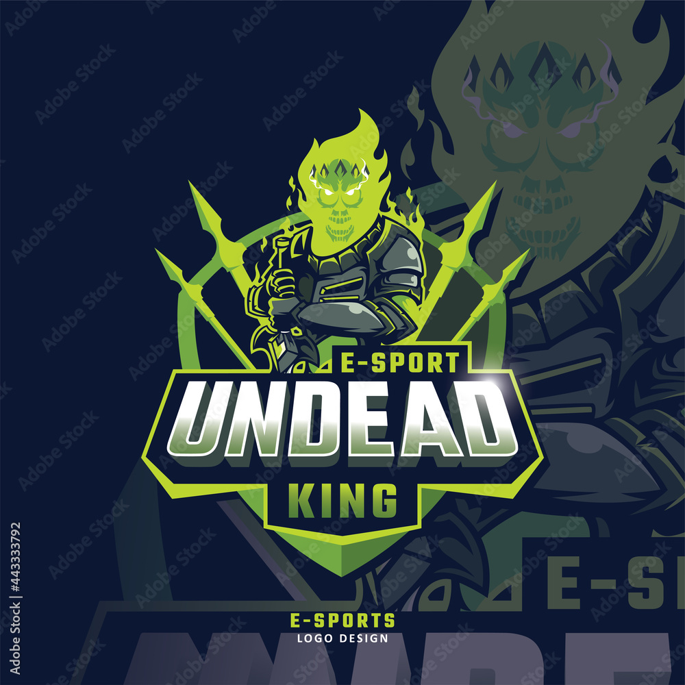 Skull esport mascot logo Stock Vector | Adobe Stock