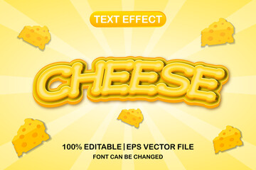 Canvas Print - cheese 3d editable text effect