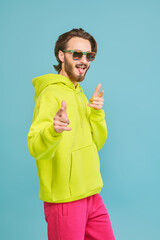 Canvas Print - funny guy in youth clothing