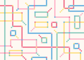 Wall Mural - colored lines intertwined with each other. simple pattern design template.