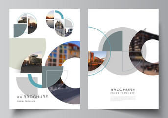 Canvas Print - vector layout of a4 cover mockups design templates for brochure, flyer layout, booklet, cover design