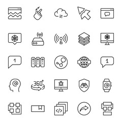 Poster - Web design icons set