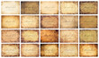 © wirakorn - collection set old parchment paper sheet vintage aged or texture isolated on white background