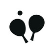 vector icon, beach tennis racket on white background