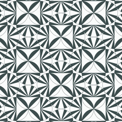 Wall Mural - geometric vector pattern, repeating diamond shape, abstract flower and circle with stripe linear on 