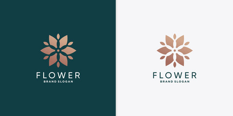 Wall Mural - Flower logo template for woman, beauty, spa, wellness company Premium Vector part 1