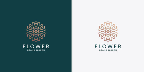 Wall Mural - Flower logo template for woman, beauty, spa, wellness company Premium Vector part 2