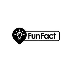 Poster - Fun Fact vector template post with idea bulb light icon sticker for social media background, quick tips blank template fyi modern graphic label vector